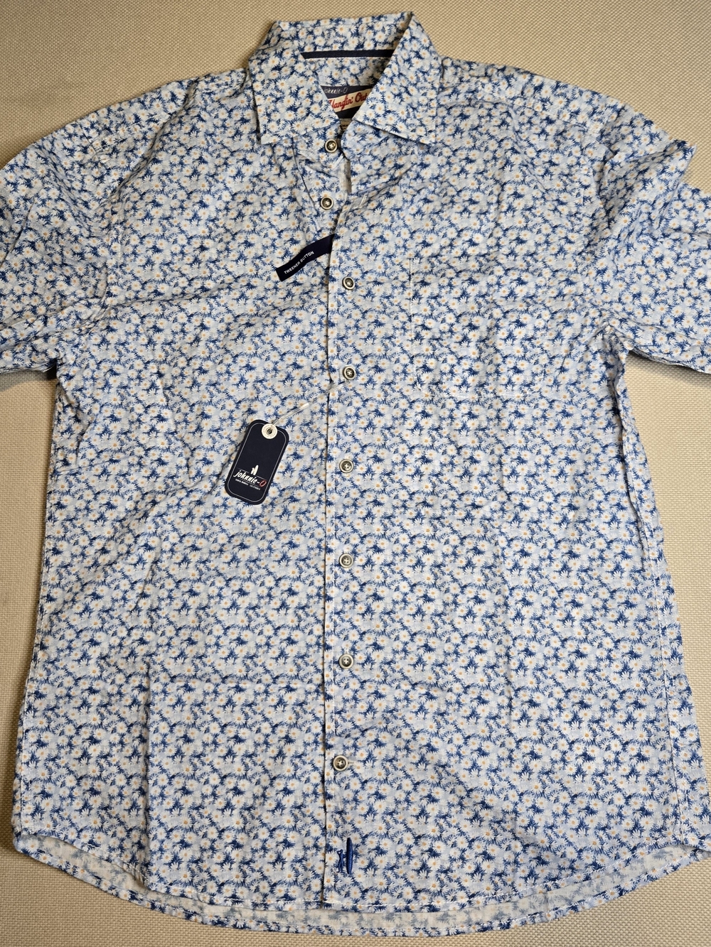 Johnnie-O Hangin' Out Men's Small Short Sleeve Button Down Shirt Brand New Tags